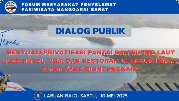 FORMAPP Gelar Diskusi Publik, Privatisasi Pantai dan Laut Labuan Bajo untuk Siapa Sebenarnya?