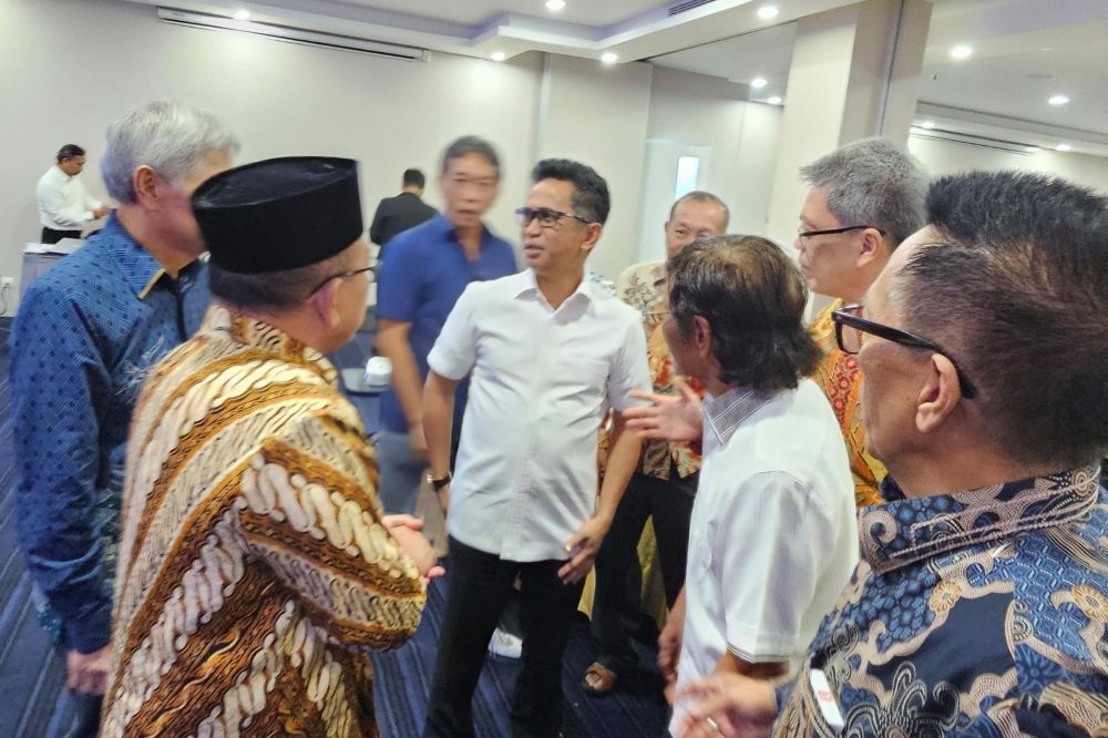 Walikota Balikpapan Rahmad Mas'ud bertemu para pengusaha Balikpapan, 3 Mei 2025. 
