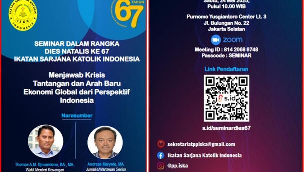 Peringati Dies Natalis ke-67, ISKA Akan Gelar Seminar Publik
