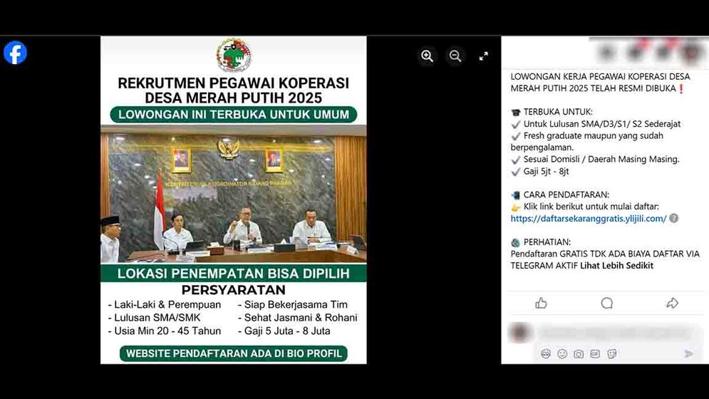 Hoaks: Pegawai Koperasi Desa Merah Putih Digaji 8 Juta, Berikut Hasil Cek Faktanya