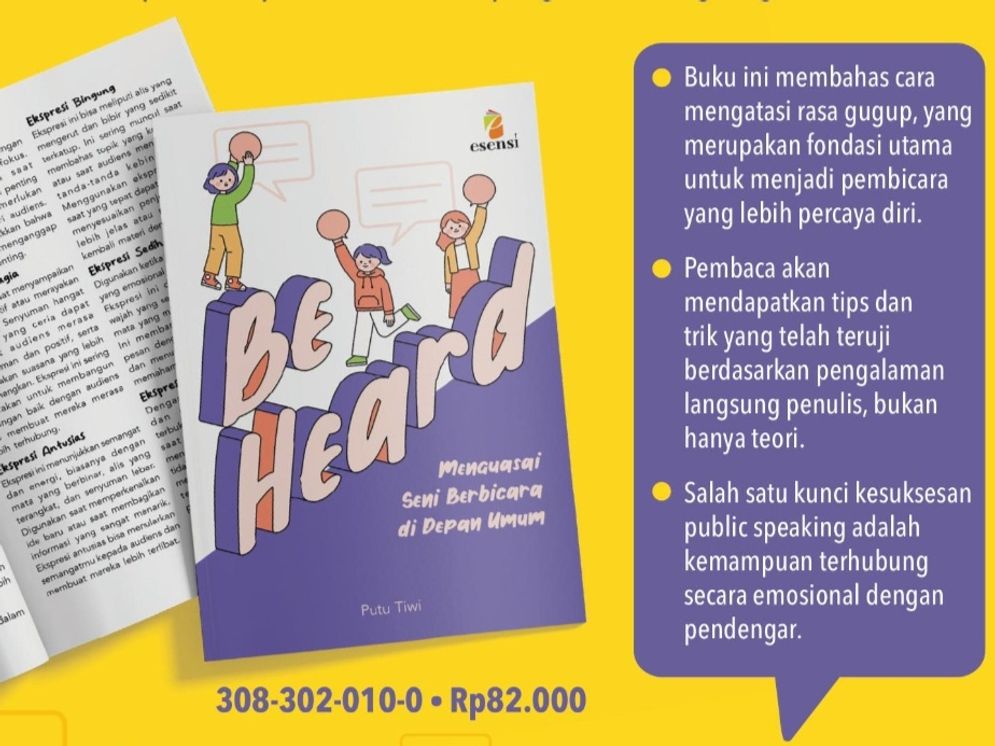 Resensi Buku: Be Heard, Menguasai Seni Berbicara di Depan Umum
