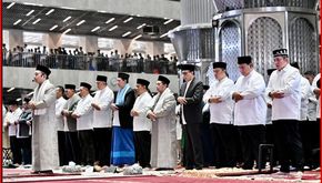 Presiden Prabowo Lakukan Salat Idul Adha di Masjid Istiqlal