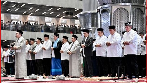 Presiden Prabowo Lakukan Salat Idul Adha di Masjid Istiqlal