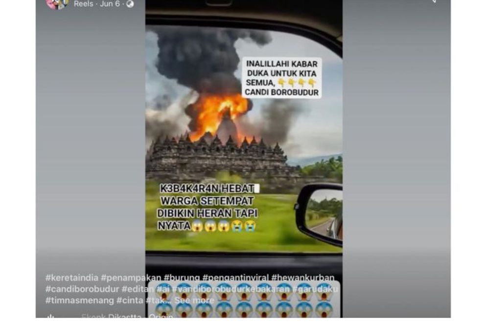 Hoaks: Video Candi Borobudur Kebakaran, Cek Faktanya Yuk!