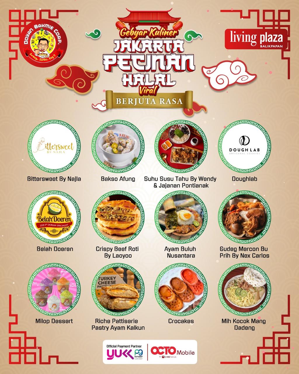 Kuliner Pecinan Halal Serbu Balikpapan, Gebyar Rasa Jakarta Guncang Living Plaza
