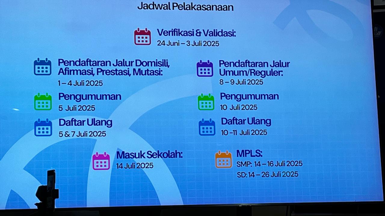 Disdikbud Umumkan Jadwal Pendaftaran SPMB Tahun Ajaran 2025