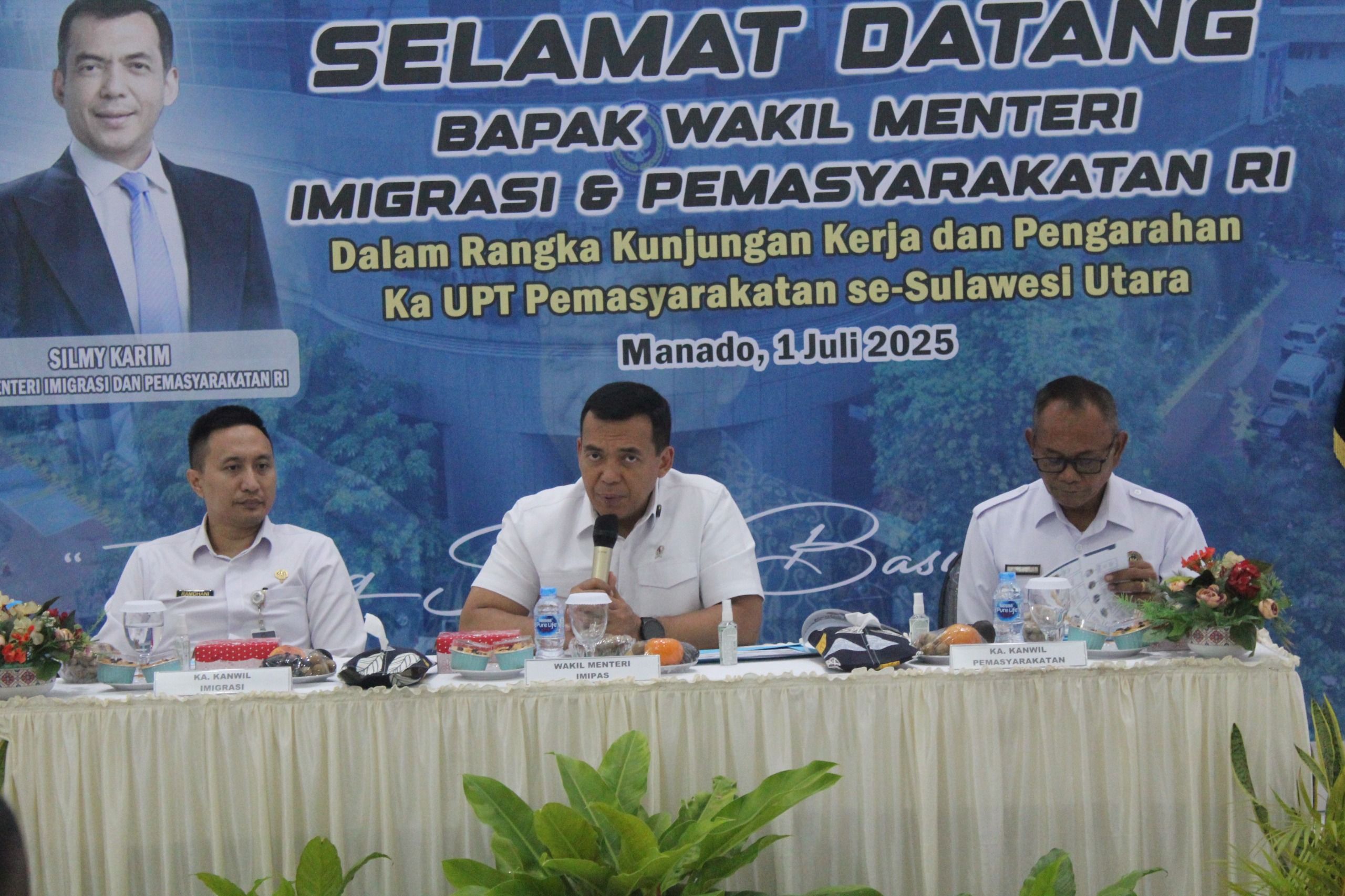 Kunjungan kerja Wakil Menteri IMIPAS di Lapas Kelas IIA Manado. (Foto:Istimewa)