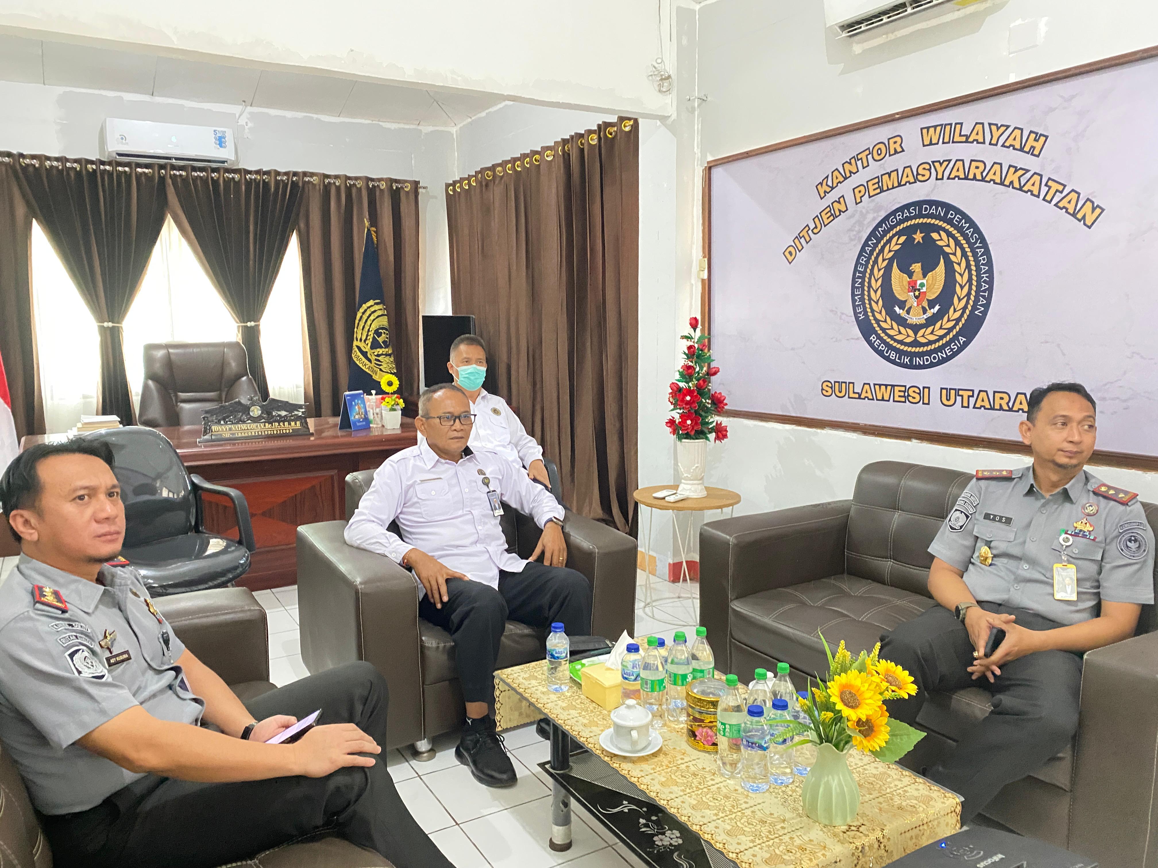 Kegiatan pengarahan oleh Dirjen Pemasyarakatan yang dilakukan secara virtual. (Foto: Istimewa)