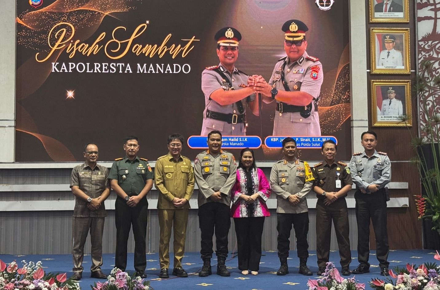 Kepala Rutan Manado, Ady Kusuma Wardana menghadiri serah terima Kapolresta Manado. (Foto:Istimewa)