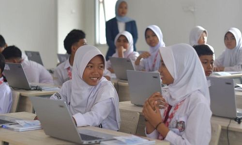 Ilustrasi anak sekolah.