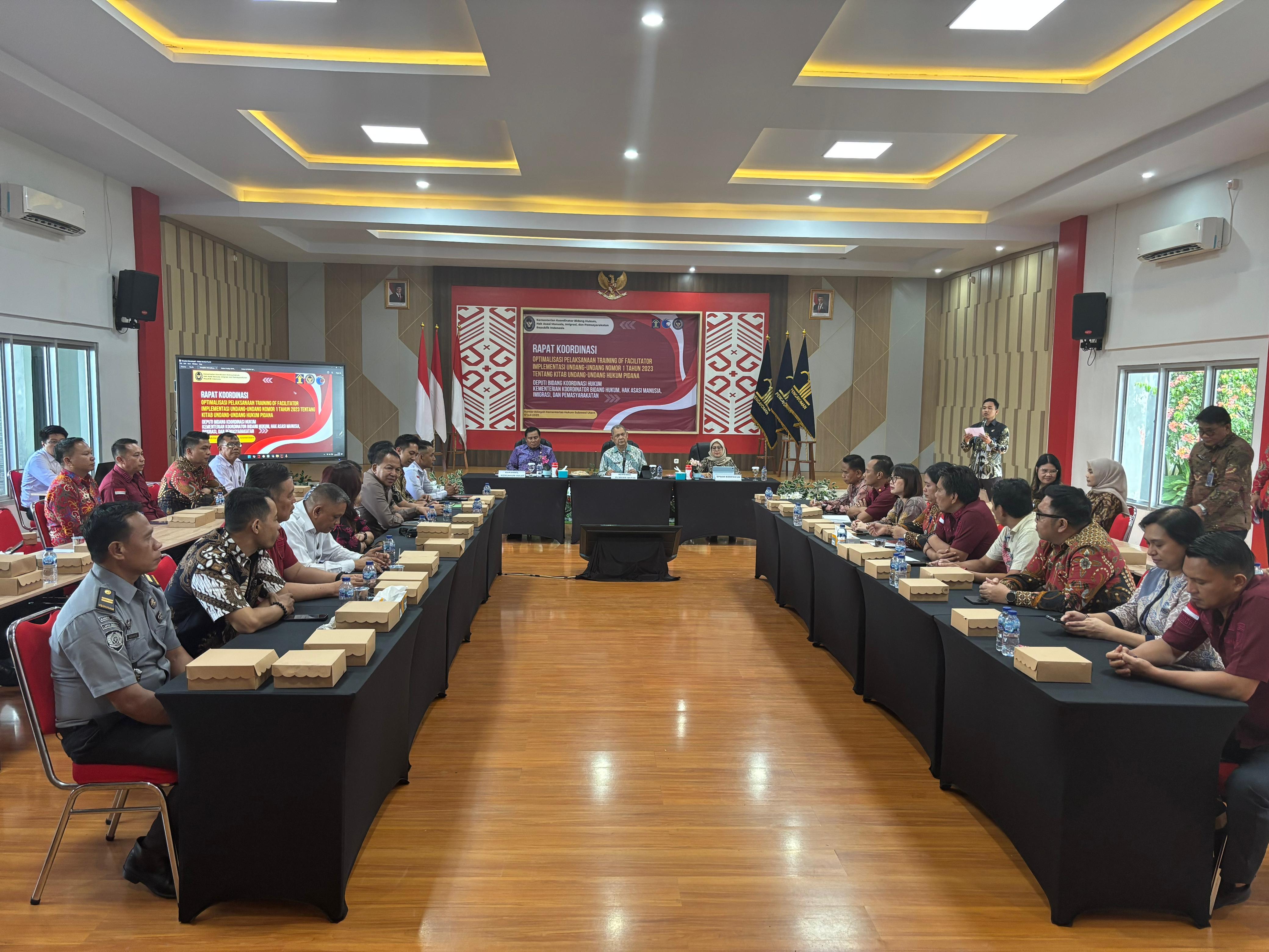 kegiatan Rapat Koordinasi Training of Facilitator KUHP bertujuan untuk mendukung reformasi hukum. (Foto:Istimewa)