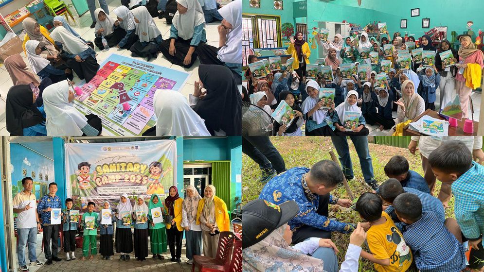 Menanam Kesadaran Sejak Dini, Dari Tangan Kecil untuk Bumi yang Besar: Cerita Seru Sanitary Camp Hari Kedua di Desa Muara Maung