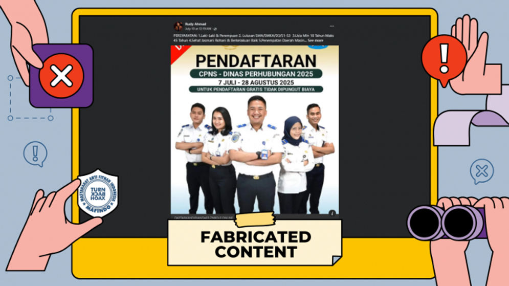 Hoaks: Tautan Pendaftaran CPNS Kemenhub