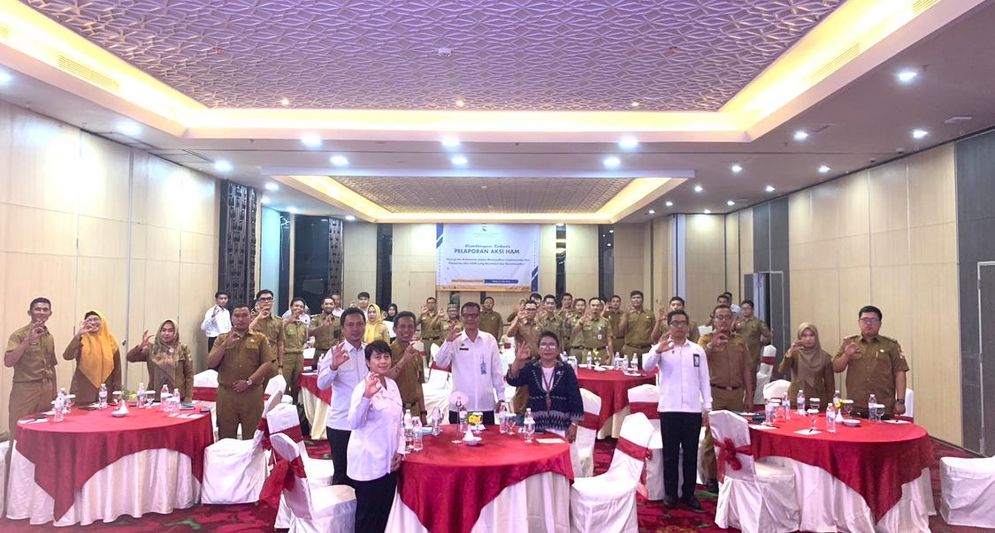 Bimtek Pelaporan Aksi HAM bertempat di Emersia Hotel pada Senin, 21 Juli 2025.