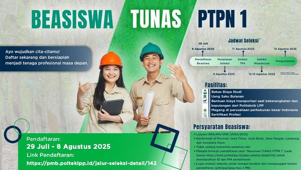PTPN I Alokasikan Rp1,53 M untuk Program Beasiswa Tunas, Ini Link Pendaftarannya!