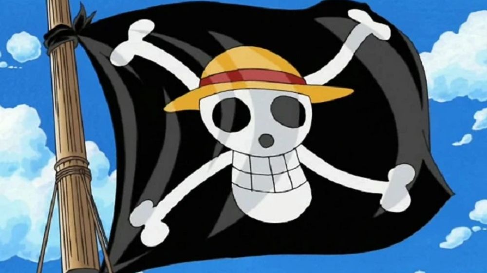 Ilustrasi Bendera One Piece.