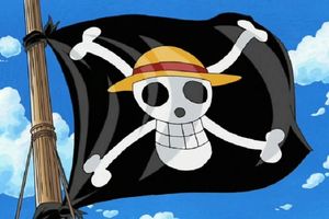Ilustrasi Bendera One Piece.