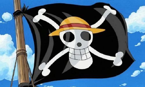 Ilustrasi Bendera One Piece.