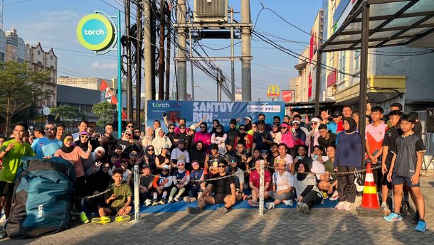 1st Anniversary Torch Cabang Lampung, 200 Pelari Ikuti Santuy Run