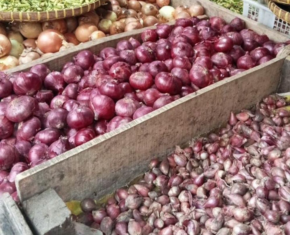Ilustrasi bahan pokok bawang merah