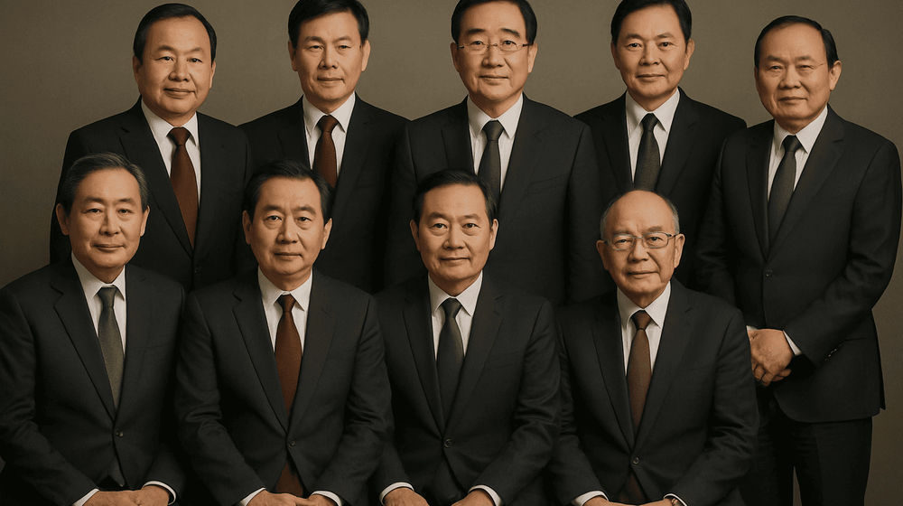 Ilustrasi sembilan naga.