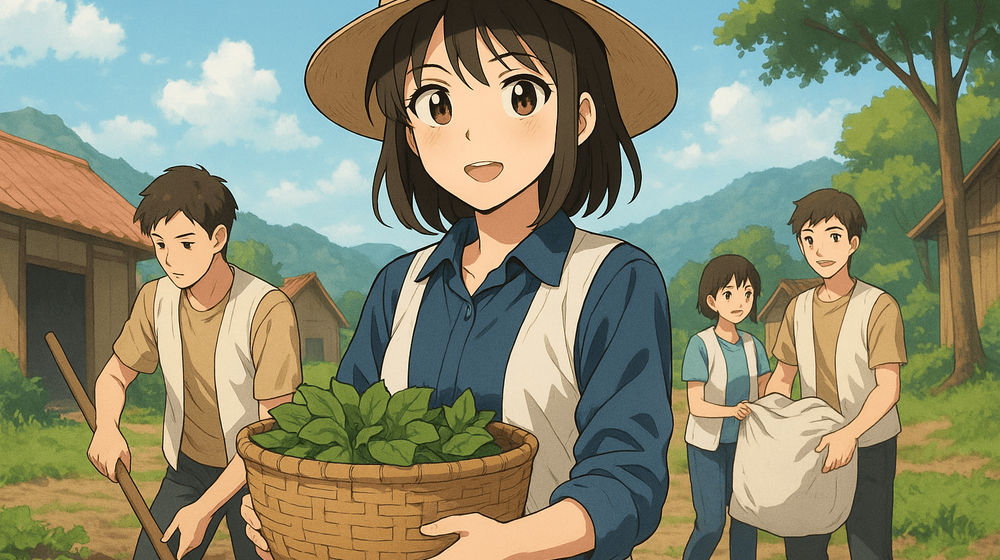 Ilustrasi kuliah kerja nyata (KKN) di desa.