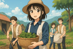 Ilustrasi kuliah kerja nyata (KKN) di desa.