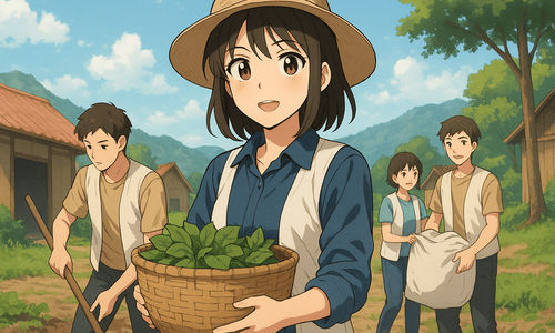 Ilustrasi kuliah kerja nyata (KKN) di desa.