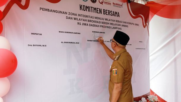 Gubernur Lampung Dorong RS Jiwa Raih Predikat Wilayah Bebas dari Korupsi