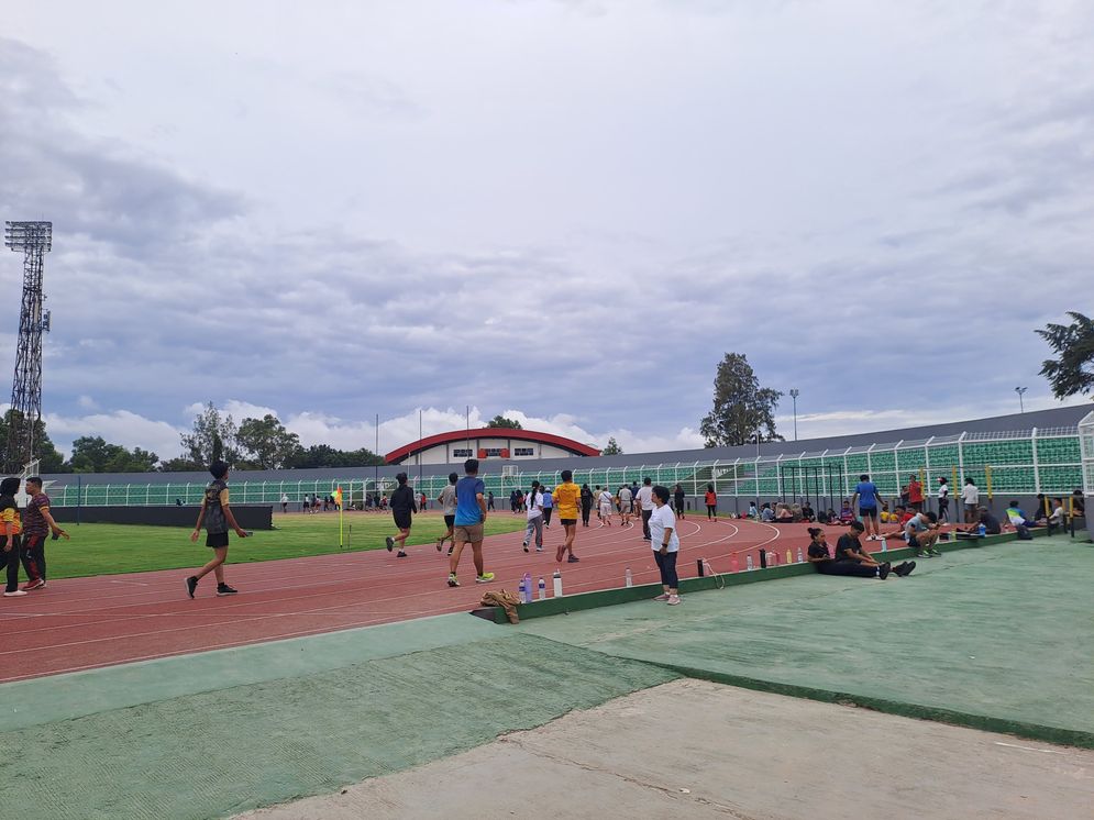 Stadion Sumpah Pemuda di kawasan PKOR Way Halim kini tampil dengan wajah baru