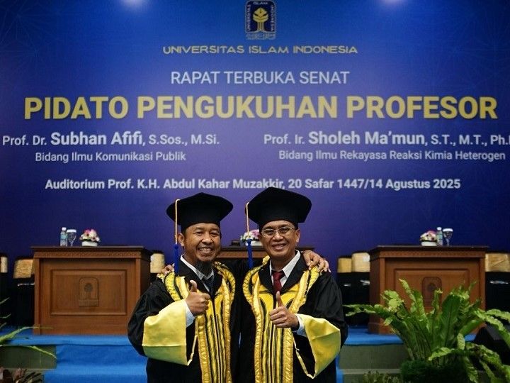 UII Yogyakarta Tambah Dua Guru Besar Baru