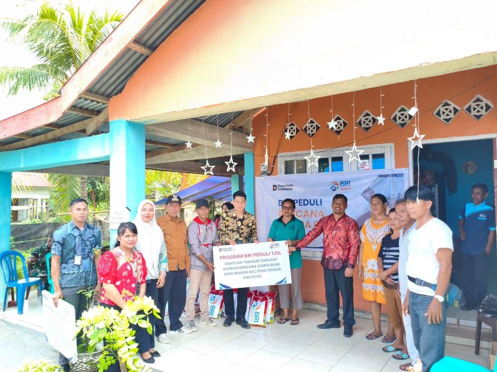 BRI Peduli Bergerak untuk Ringankan Dampak Gempa Poso