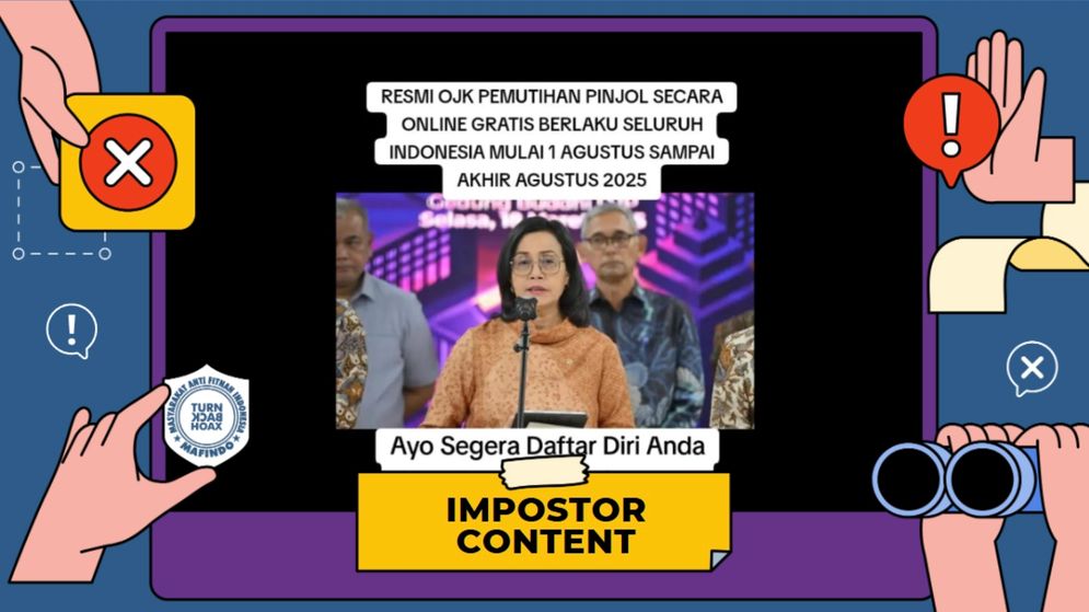 Waspada Penipuan! Hoaks: Sri Mulyani Umumkan Program Pemutihan Pinjol dari OJK