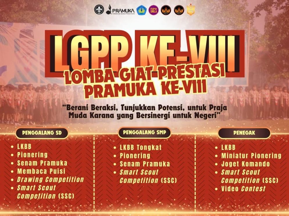 Pramuka FKIP Unila Gelar Lomba Giat Prestasi Pramuka (LGPP) VIII se-Lampung