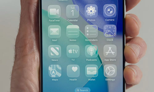 Ilustrasi iPhone dengan iOS 26.