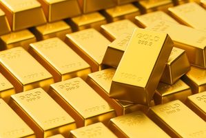 Ilustrasi emas batangan.