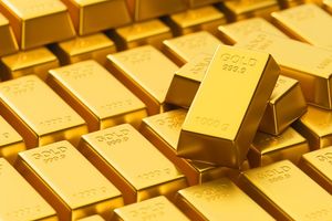 Ilustrasi emas batangan.