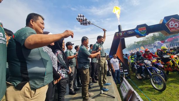 Kebun Karet PTPN I Regional 7 Jadi Arena Trail Adventure 2025, 2.000 Rider Perebutkan Piala Panglima TNI