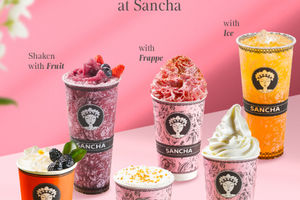 Minuman Teh Premium Sancha.