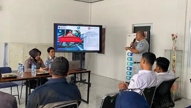 Jasa Raharja Gelar Safety Campaign di PO Damri Lampung
