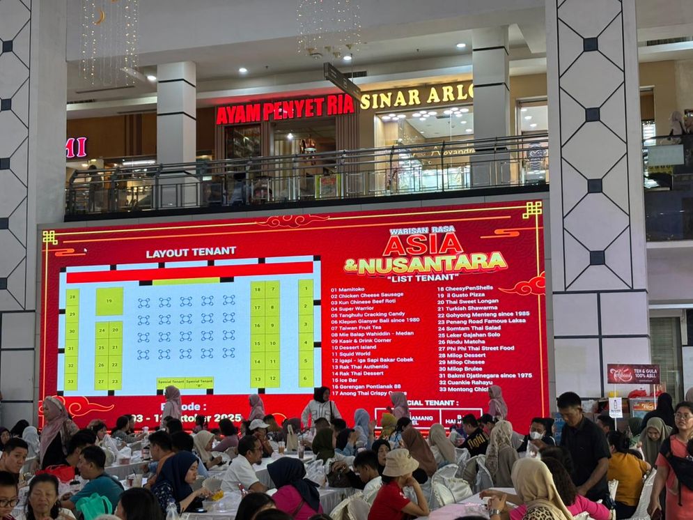 Suasana Festival Warisan Asia Nusantara  di PS Mal Palembang, berlangsung  3-12 Oktober 2025