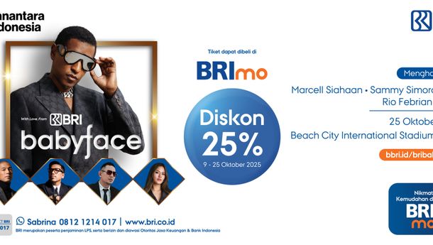 Spesial Pengguna BRImo! Nikmati Diskon 25% Tiket Konser Babyface