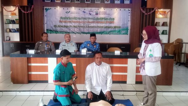 Jasa Raharja Gelar Pelatihan Penanganan Gawat Darurat di Kecamatan Jati Agung Lampung Selatan