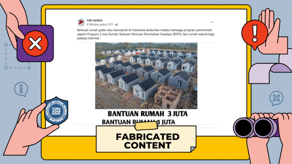 Hoaks: Tautan Pendaftaran Rumah Gratis Program 3 Juta Rumah, Cek Faktanya Yuk!