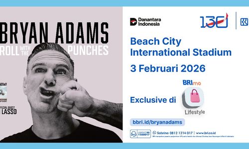 Praktis! Ini Cara Beli Tiket Konser Bryan Adams ‘Roll With The Punches Live in Jakarta 2026’ via BRImo