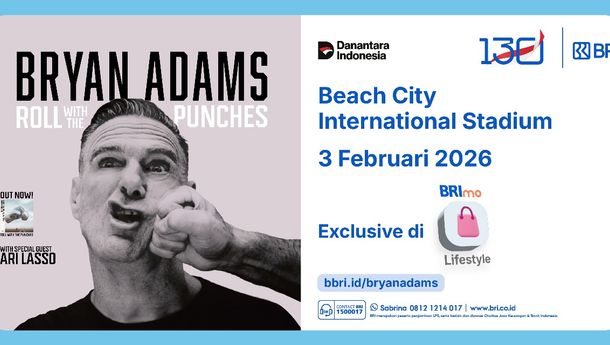 Tiket Konser Bryan Adams 2026 Kini Bisa Didapatkan Lewat BRImo