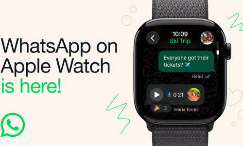 Aplikasi WhatsApp di Apple Watch.