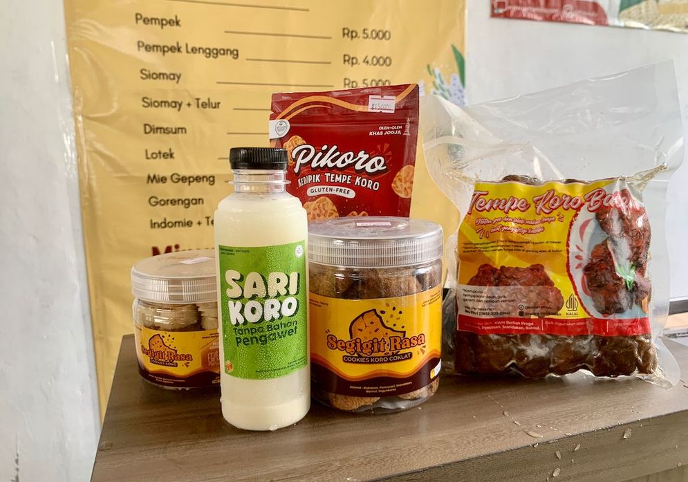 Berbagai produk olahan kacang koro UMKM Berlian Progo Bantul