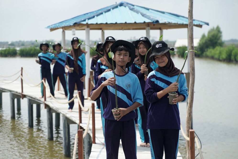 BRI Dorong Anak Muda Peduli Lingkungan Lewat Aksi Tanam Mangrove dan Pengelolaan Plastik