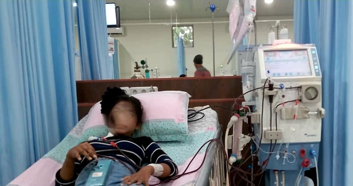 Angel didiagnosis gagal ginjal dan wajib menjalani cuci darah dua kali seminggu